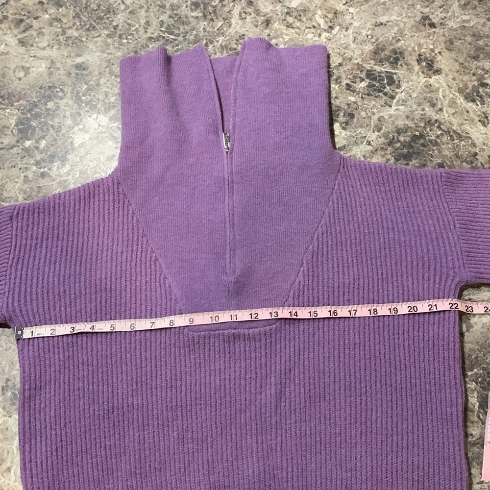 Lili Sidonio Zip Turtleneck Knit Purple Sweater Women’s Small - Picture 11 of 12